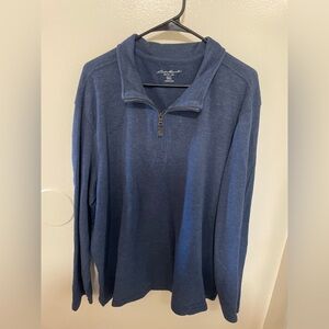 ✨Men’s Eddie Bauer Blue Quarter Zip Pullover Size 2X
